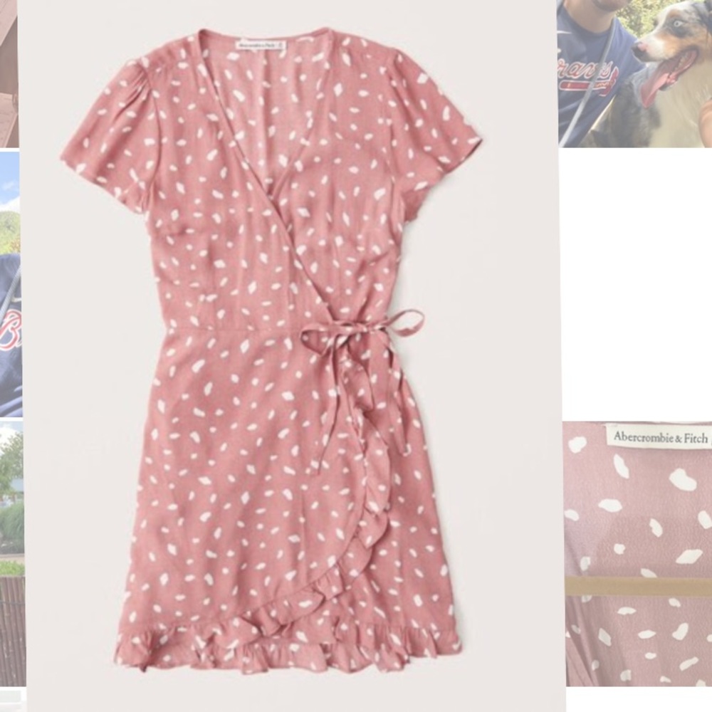 Ruffle Hem Wrap Dress